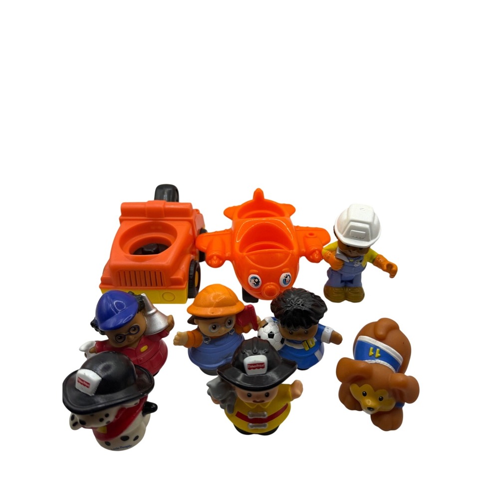 Fisher-Price Little People Lot Figures Vehicles‎ Fireman Construction Dog Plane